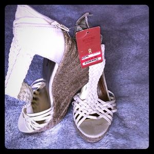 Cream Woven Wedges
